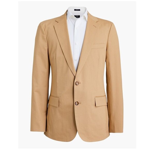 J. Crew Men’s Slim Fit Thompson Cotton Blazer Khaki Size 34R NWOT - Picture 1 of 5